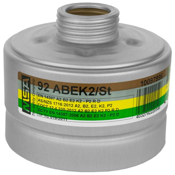 Plynový filter MSA A2B2E2K2-P2 R D so závitovým pripojením