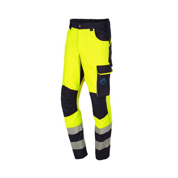 Nohavice TURUP, hi-vis žlto-modré (292) REGULAR
