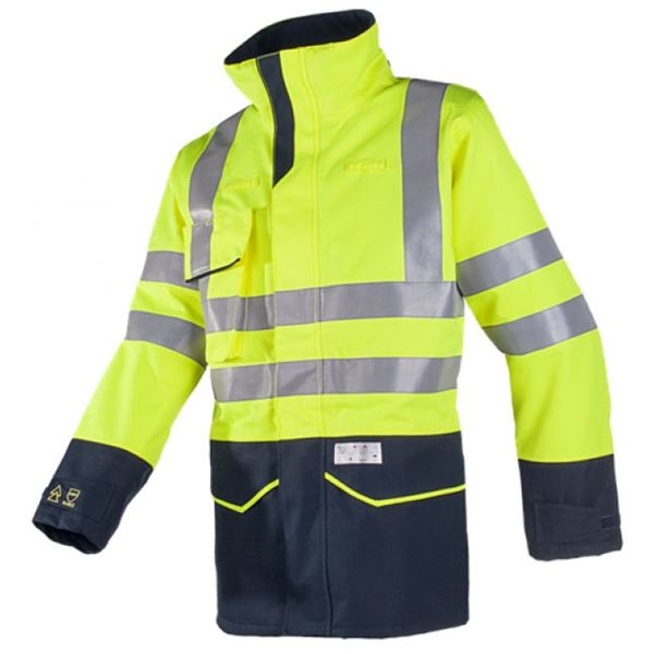 Bunda NASH, HI-VIS žltá/modrá (143), veľkosť XL