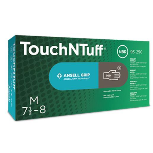 Rukavice jednoraz. TouchNTuff 93-250, veľkosť M (7.5-8), box 100ks