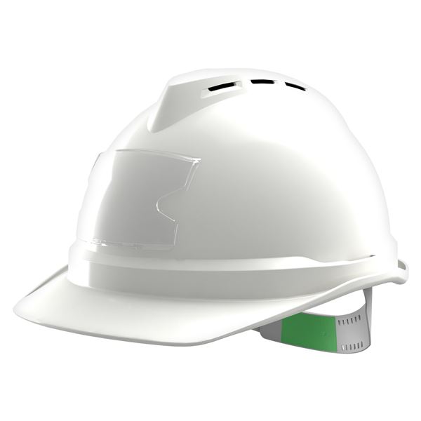 Ochranná prilba V-Gard 500, vetraná, biela, Push-Key+držiak na vizitky