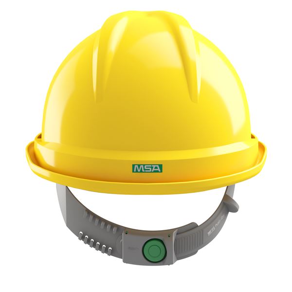 Ochranná prilba V-Gard 500, vetraná, žltá, Push-Key PVC