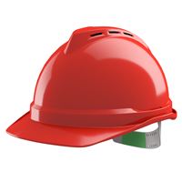 Ochranná prilba V-Gard 500, vetraná, červená, Push-Key PVC