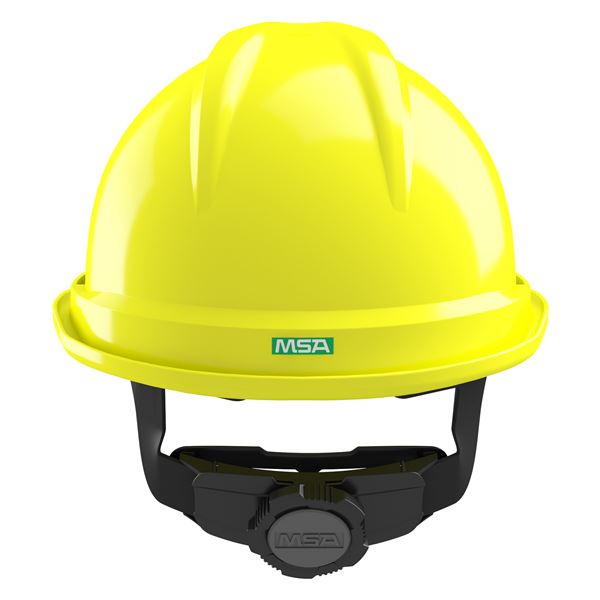 Antistatick pracovn prilba MSA V-Gard 500, vetran, reflexn lt, upnanie Fas-Trac III