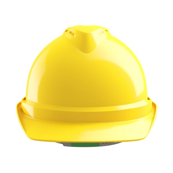 Ochranná prilba V-Gard 500, nevetraná, žltá, Push-Key PVC