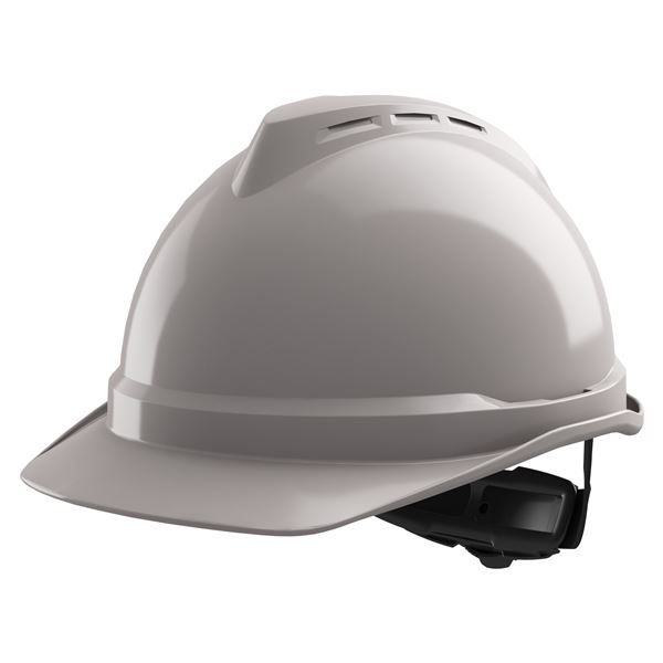 Antistatick pracovn prilba MSA V-Gard 500, nevetran, siv, upnanie Fas-Trac 3