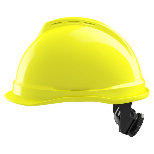 Antistatick pracovn prilba MSA V-Gard 520, nevetran, reflexn lt, upnanie Fas-Trac III