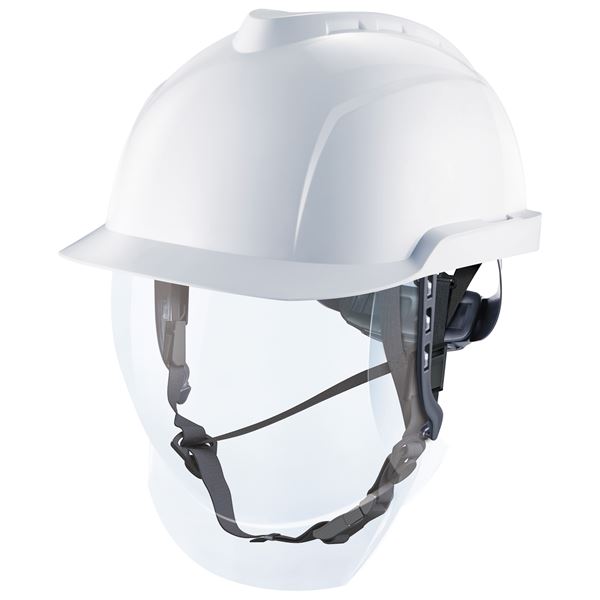 Antistatick pracovn prilba MSA V-Gard 950, nevetran, biela, upnanie Fas-Trac III, ochrann tt